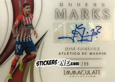 Sticker Jose Gimenez - Immaculate Soccer 2018-2019 n. MM-JG - Panini