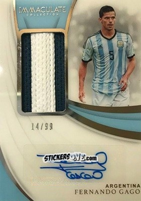 Sticker Fernando Gago - Immaculate Soccer 2018-2019 n. PA-FG - Panini