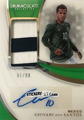 Sticker Giovani Dos Santos - Immaculate Soccer 2018-2019 n. PA-GDS - Panini