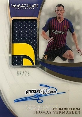 Sticker Thomas Vermaelen - Immaculate Soccer 2018-2019 n. PA-TV - Panini