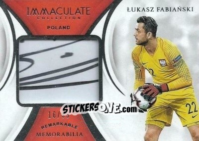 Sticker Lukasz Fabianski - Immaculate Soccer 2018-2019 n. RM-LF - Panini
