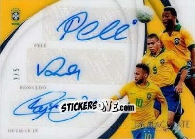 Sticker Pele / Ronaldo / Neymar Jr - Immaculate Soccer 2018-2019 n. TR-BRA - Panini
