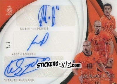 Sticker Robin van Persie / Arjen Robben / Wesley Sneijder - Immaculate Soccer 2018-2019 n. TR-NET - Panini