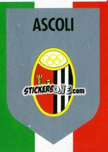 Figurina Scudetto Ascoli - Calcioflash 1992 n. SC1 - Euroflash