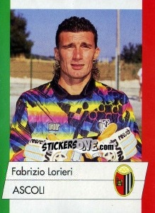 Cromo Fabrizio Lorieri - Calcioflash 1992 n. 1 - Euroflash