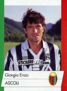 Sticker Giorgio Enzo - Calcioflash 1992 n. 4 - Euroflash