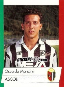Sticker Osvaldo Mancini - Calcioflash 1992 n. 13 - Euroflash