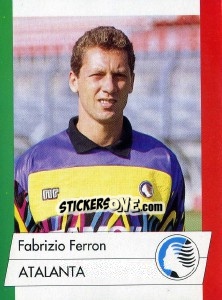 Sticker Fabrizio Ferron - Calcioflash 1992 n. 14 - Euroflash