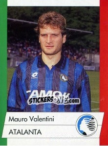 Sticker Mauro Valentini - Calcioflash 1992 n. 15 - Euroflash