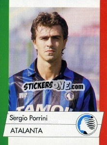 Sticker Sergio Porrini - Calcioflash 1992 - Euroflash