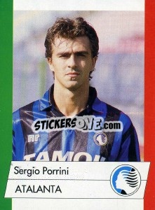 Sticker Sergio Porrini - Calcioflash 1992 n. 19 - Euroflash