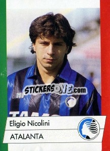 Sticker Eligio Nicolini - Calcioflash 1992 - Euroflash