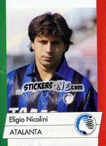 Sticker Eligio Nicolini - Calcioflash 1992 n. 24 - Euroflash