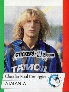 Sticker Claudio Paul Caniggia - Calcioflash 1992 n. 25 - Euroflash