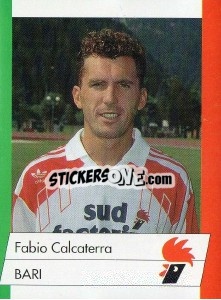 Sticker Fabio Calcaterra - Calcioflash 1992 n. 32 - Euroflash