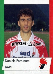 Sticker Daniele Fortunato - Calcioflash 1992 n. 37 - Euroflash
