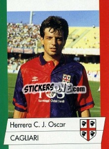 Sticker Herrera C. J. Oscar - Calcioflash 1992 n. 43 - Euroflash