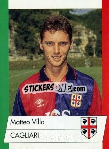 Sticker Matteo Villa - Calcioflash 1992 - Euroflash