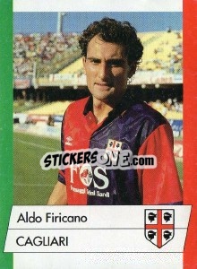 Sticker Aldo Firicano - Calcioflash 1992 - Euroflash