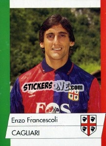 Sticker Enzo Francescoli - Calcioflash 1992 n. 49 - Euroflash