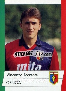 Figurina Vincenzo Torrente - Calcioflash 1992 - Euroflash