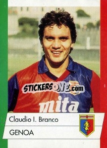 Sticker Claudio I. Branco - Calcioflash 1992 - Euroflash