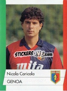 Sticker Nicola Caricola - Calcioflash 1992 - Euroflash