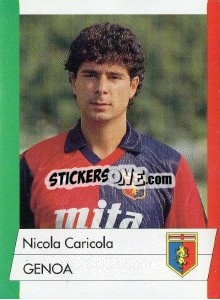 Sticker Nicola Caricola - Calcioflash 1992 n. 97 - Euroflash