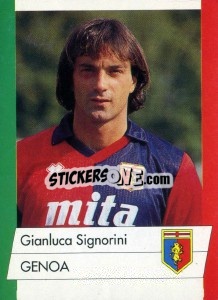 Sticker Gianluca Signorini - Calcioflash 1992 - Euroflash