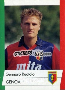 Sticker Gennaro Ruotolo - Calcioflash 1992 n. 99 - Euroflash