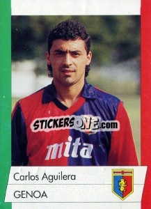 Sticker Carlos Aguilera - Calcioflash 1992 n. 102 - Euroflash