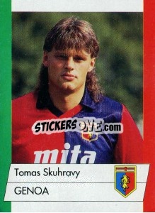 Cromo Tomas Skuhravy - Calcioflash 1992 - Euroflash