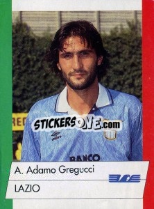Sticker A. Adamo Gregucci - Calcioflash 1992 n. 135 - Euroflash