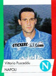 Sticker Vittorio Pusceddu - Calcioflash 1992 n. 160 - Euroflash