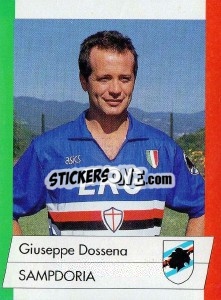 Sticker Giuseppe Dossena - Calcioflash 1992 - Euroflash