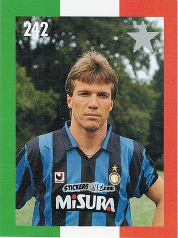 Sticker Lothar Matthäus - Calcioflash 1992 n. 242 - Euroflash