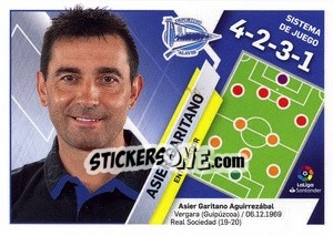 Sticker Entrenador D. Alavés - Asier Garitano (2) - Liga Spagnola 2019-2020 - Colecciones ESTE
