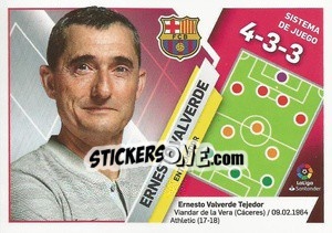 Sticker Entrenador FC Barcelona - Ernesto Valverde (8) - Liga Spagnola 2019-2020 n. 8 - Colecciones ESTE
