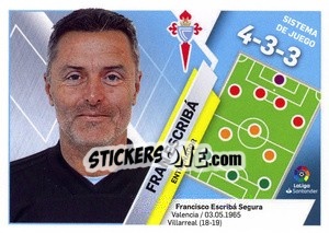 Sticker Entrenador RC Celta - Fran Escribá (12) - Liga Spagnola 2019-2020 - Colecciones ESTE