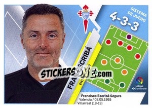 Sticker Entrenador RC Celta - Fran Escribá (12) - Liga Spagnola 2019-2020 n. 12 - Colecciones ESTE