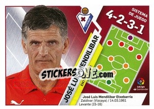 Sticker Entrenador Eibar - José Luis Mendilíbar (14) - Liga Spagnola 2019-2020 n. 14 - Colecciones ESTE