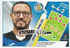 Sticker Entrenador Getafe - José Bordalás (18) - Liga Spagnola 2019-2020 n. 18 - Colecciones ESTE