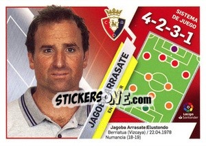 Sticker Entrenador C.A. Osasuna - Jagoba Arrasate (30) - Liga Spagnola 2019-2020 n. 30 - Colecciones ESTE