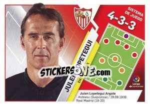 Cromo Entrenador Sevilla - Julen Lopetegui (34) - Liga Spagnola 2019-2020 - Colecciones ESTE