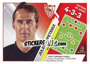 Sticker Entrenador Sevilla - Julen Lopetegui (34) - Liga Spagnola 2019-2020 n. 34 - Colecciones ESTE