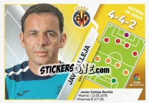 Figurina Entrenador Villarreal - Javi Calleja (40) - Liga Spagnola 2019-2020 - Colecciones ESTE