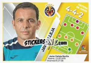 Sticker Entrenador Villarreal - Javi Calleja (40) - Liga Spagnola 2019-2020 n. 40 - Colecciones ESTE