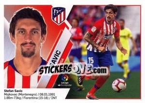 Sticker Stefan Savic (5) - Liga Spagnola 2019-2020 n. 105 - Colecciones ESTE