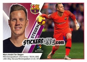 Cromo Ter Stegen (1) - Liga Spagnola 2019-2020 n. 131 - Colecciones ESTE
