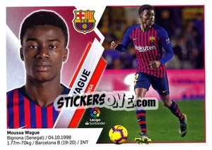 Sticker Wague (3B) - Liga Spagnola 2019-2020 n. 134 - Colecciones ESTE